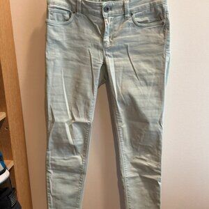 WHBM Skinny Crop Jeans Seafoam Size 0